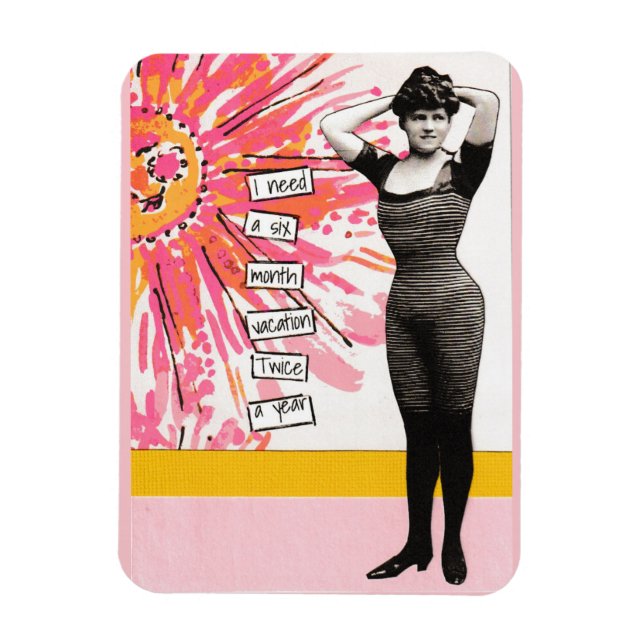 Flexible Magnet de vacances Snarky Six mois (Vertical)