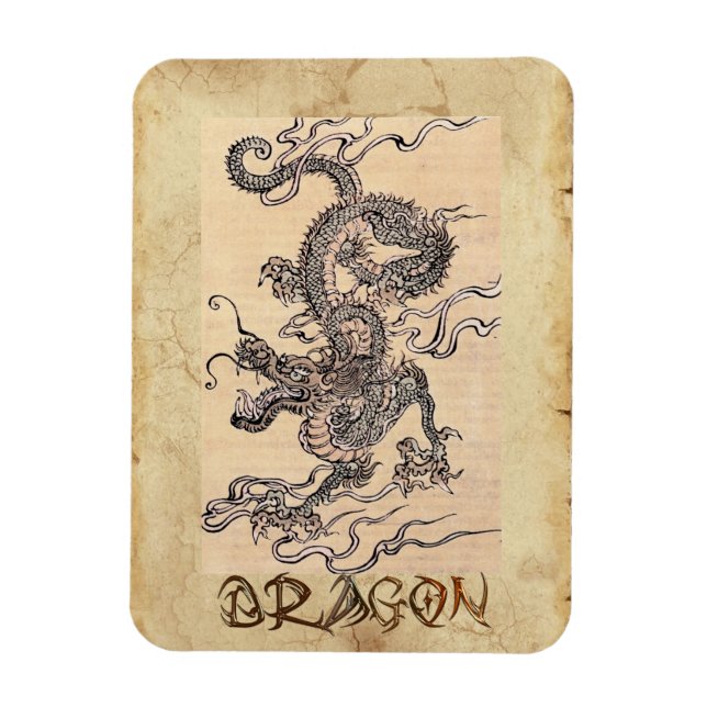 Flexible Magnet d'histoire de l'art japonais du Dragon vint (Vertical)