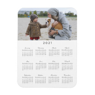 Flexible Magnet du calendrier photo moderne 2021