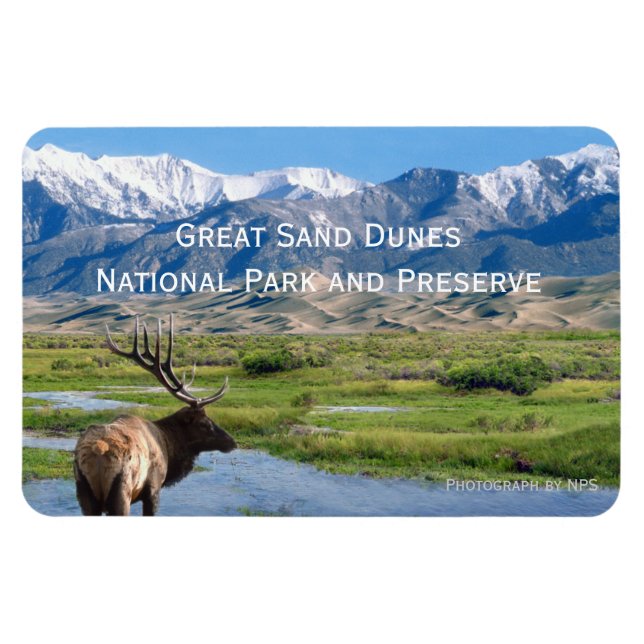 Flexible Magnet du parc national des grandes dunes de sable (Horizontal)