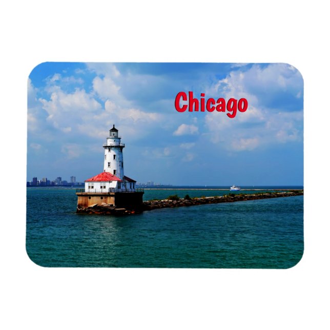 Flexible Magnet du phare de Chicago (Horizontal)