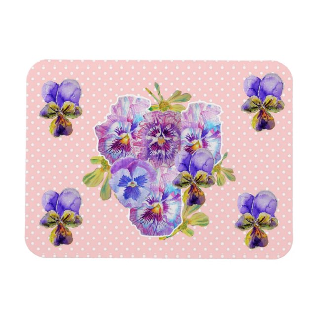 Flexible Magnet Fleur de Pâquerette Rose Shabby Chic (Horizontal)