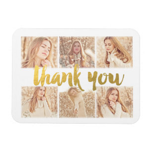Flexible MAGNET Graduation Gold Merci cadre photo