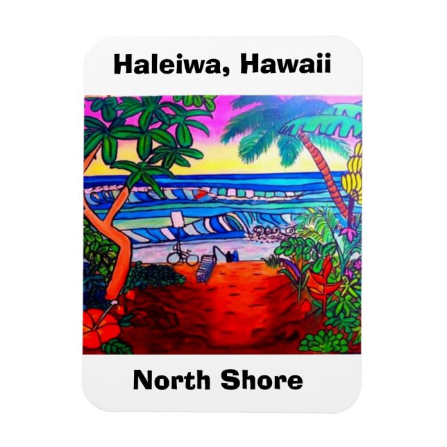 Flexible Magnet Haleiwa Hawaii Oahu Aloha (Vertical)