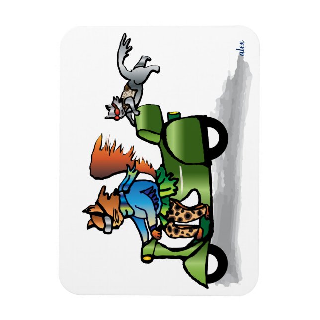 Flexible Magnet Kitty Scoots (Vertical)