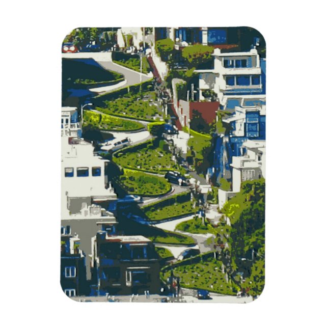 Flexible Magnet - Lombard Street (Vertical)