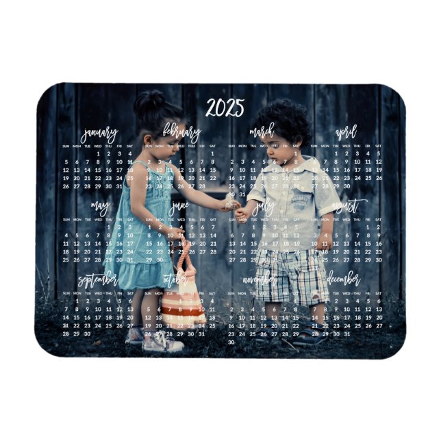 Flexible Magnet Magnétique 2025 Photo Cute 3x4 (Horizontal)