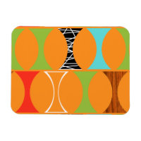 Magnet Motif orange moderne du milieu du siècle