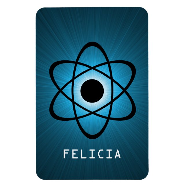 Flexible Magnet Nerdy Atomic Premium, bleu (Vertical)