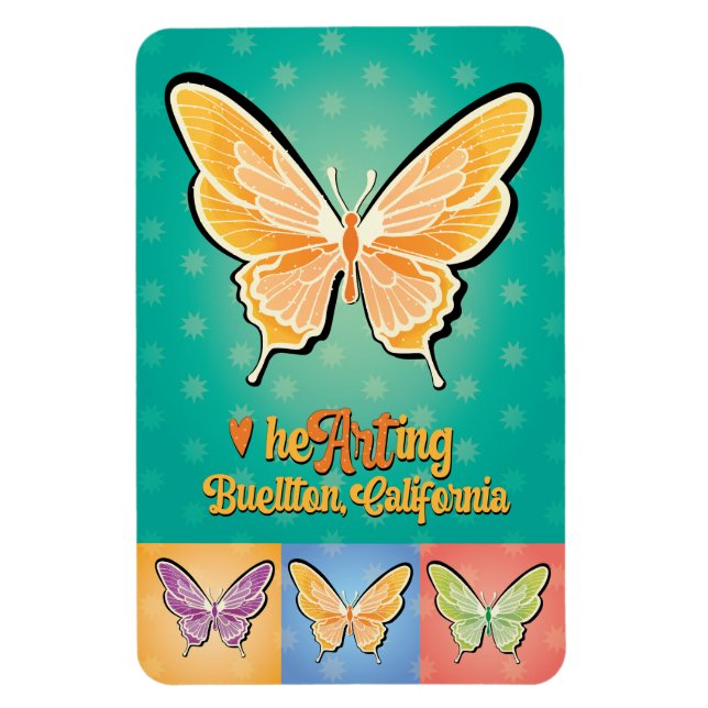Flexible Magnet - Papillons pop - Buellton.Art (Vertical)