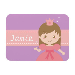 Flexible Magnet Personnalisé Fille Petite Princesse Mignonn