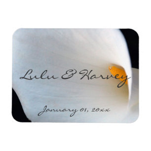 Flexible Magnet personnel blanc orchidée