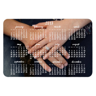 Flexible Magnet photo Calendrier magnétique 2019 4x6