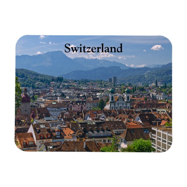 Flexible Magnet photo Cityscape Suisse (Horizontal)