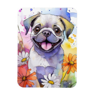 Flexible Magnet photo de chien carlin
