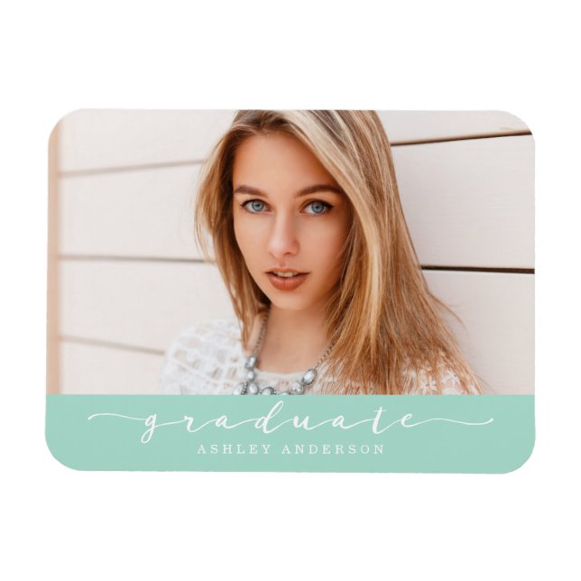 Flexible Magnet photo de graduation de la menthe classique (Horizontal)
