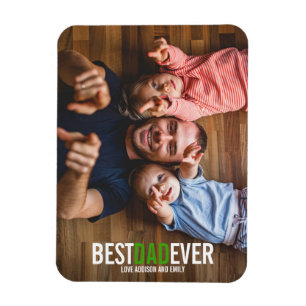 Flexible Magnet photo de meilleur papa jamais Fête des père