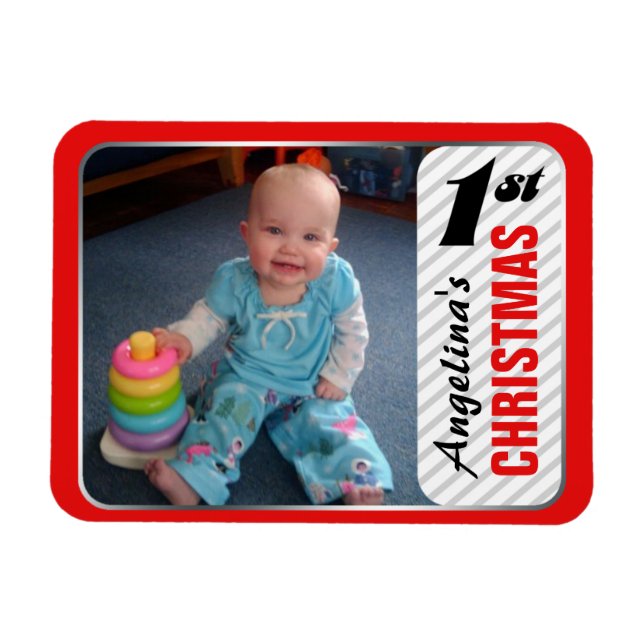 Flexible Magnet photo de Noël de l'enfant 4"x3" (Horizontal)
