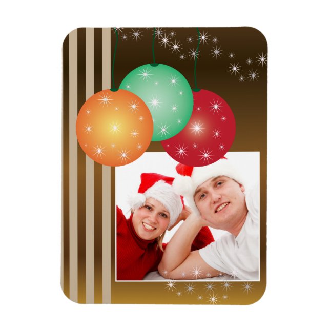 Flexible Magnet photo des ornements de vacances (Vertical)