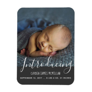 Flexible Magnet photo Faire-part de naissance moderne