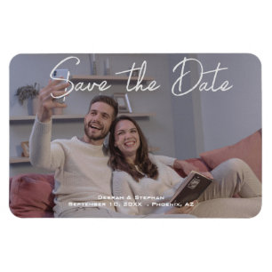 Flexible Magnet Photo Personnalisé "Save The Date" - Sur Me