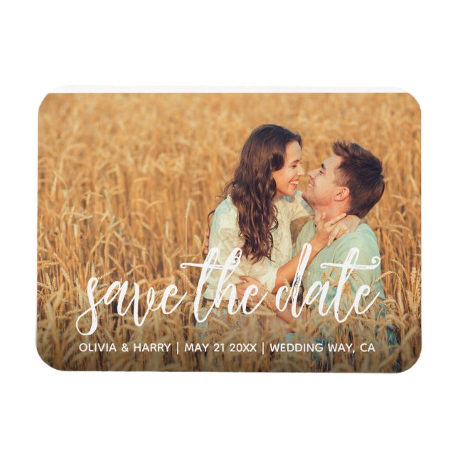Flexible Magnet photo Save The Date rustique (Horizontal)