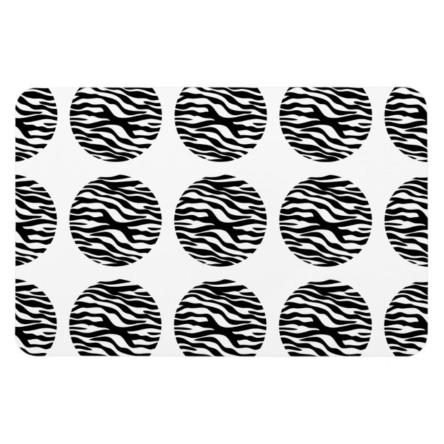 Flexible Magnet Premium Pois d'impression Zebra (Horizontal)