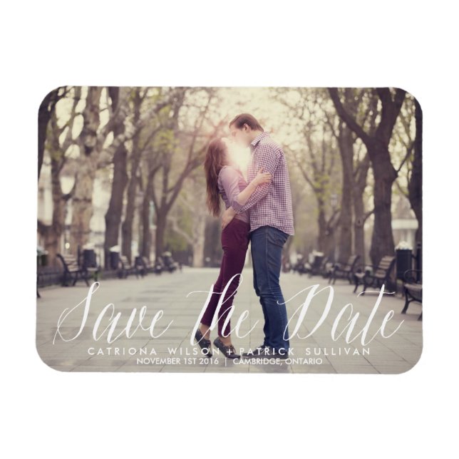 Flexible Magnet Réservez la date photo manuscrite (Horizontal)