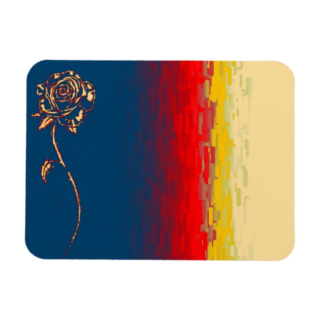 Flexible Magnet Rose Abstrait (Horizontal)