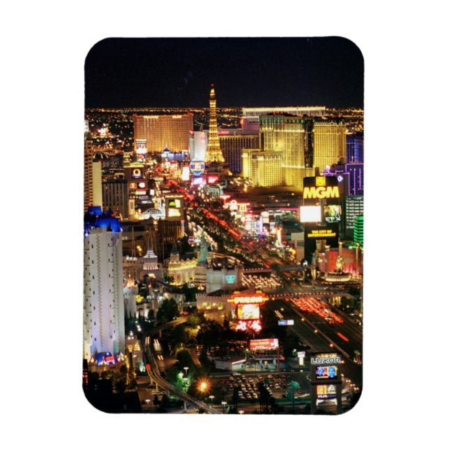 Flexible Magnet Skyline de nuit Las Vegas (Vertical)