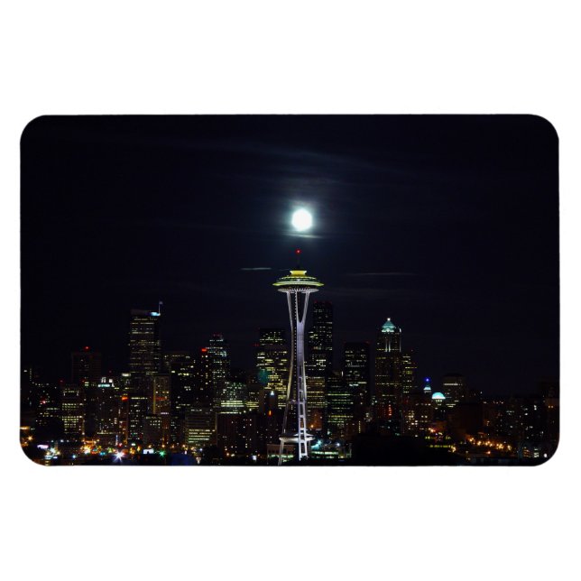 Flexible Magnet Skyline de Seattle City (Horizontal)