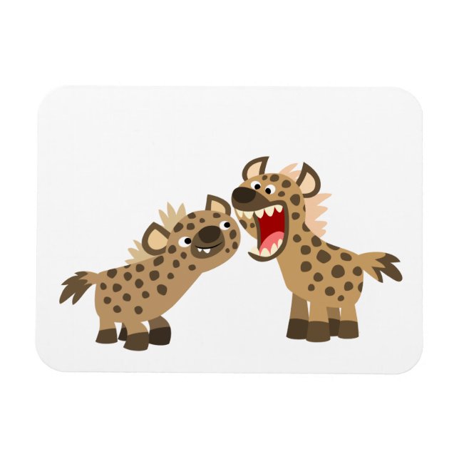 Flexible Magnet souple Hyenas Cartoon Big Teethed Cute (Horizontal)