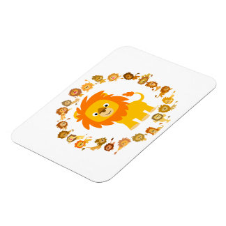 Flexible Magnet souple Lion Mandala Carton mignon