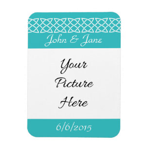 Flexible Magnet souvenir Cœur Tissé Celtique Turquoise