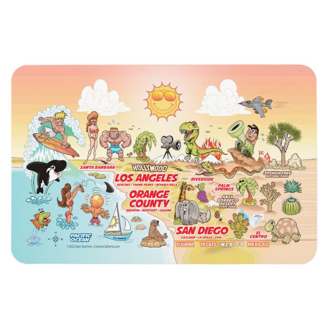 Flexible Magnet Sunny Southern California (Horizontal)