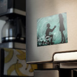 Flexible Magnet "WIll You Marry Me" Romantic Proposal<br><div class="desc">Unique romantic illustration of man proposing.</div>