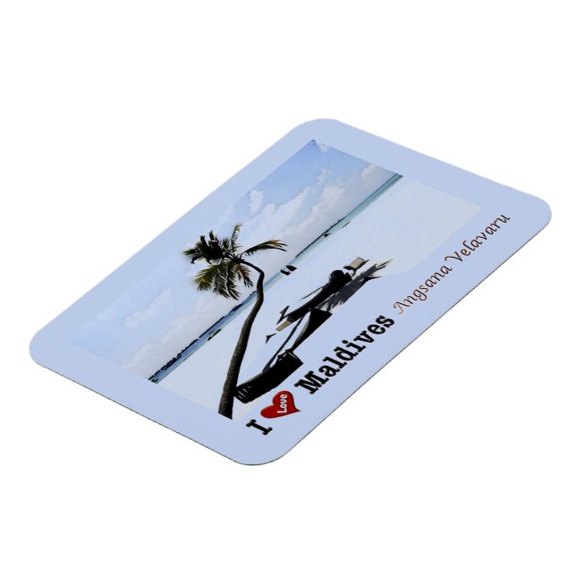 Flexible Maldives - Angsana Velavaru - I Love - Magnet (Côté Gauche)