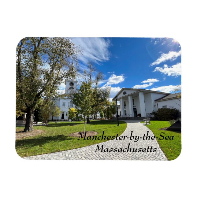 Flexible Manchester-by-the-Sea Massachusetts Magnet (Horizontal)