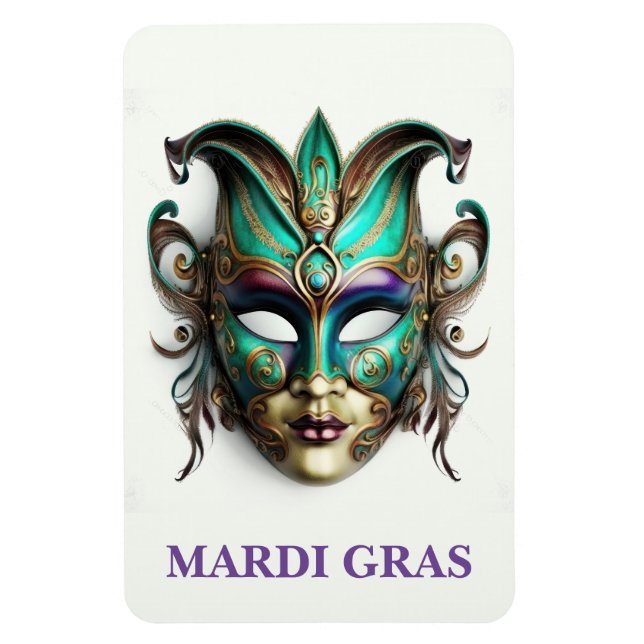 Flexible Mardi Gras Magnet (Vertical)