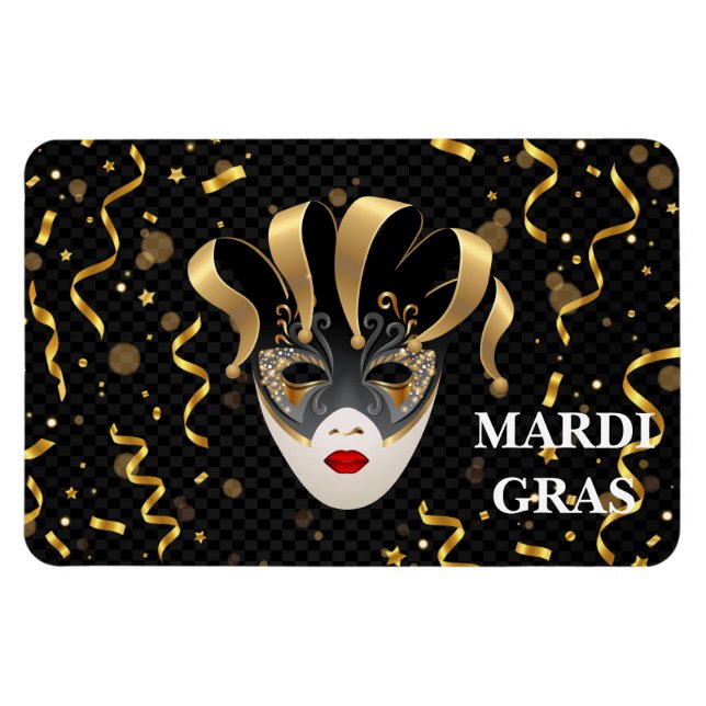 Flexible Mardi Gras Magnet (Horizontal)