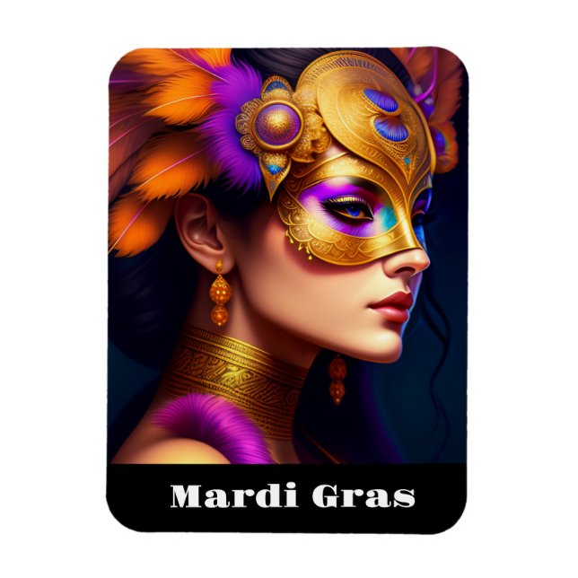 Flexible Mardi Gras Magnet (Vertical)