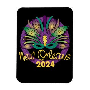 Flexible Mardi Gras Masque Magnet - 2024 - Nouvelle-Orléans