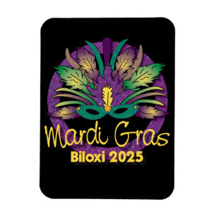Flexible Mardi Gras Masque Magnet - 2025 - Biloxi, MS