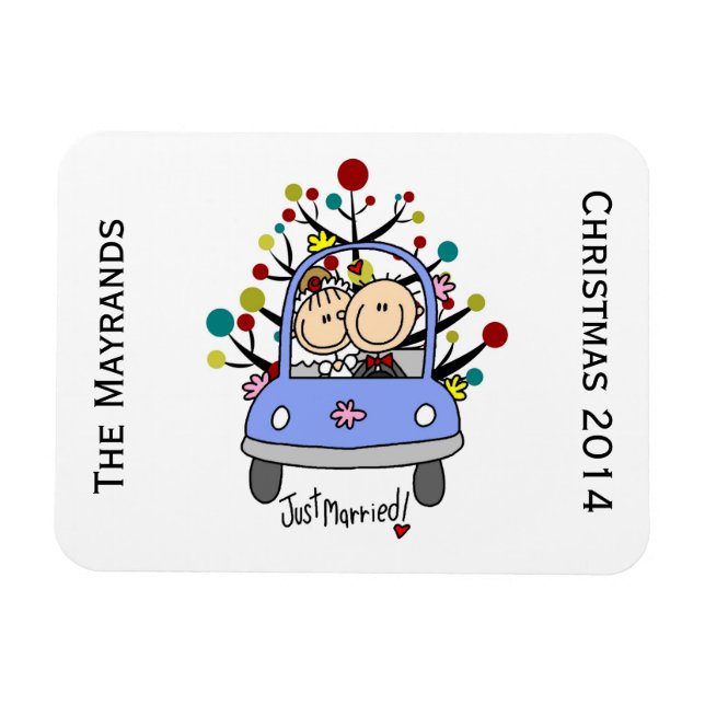 Flexible Mariage Couple Personnalisé Vacances Flexi Magnet (Horizontal)