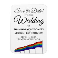 Mariage gay pride Enregistrer La Date Magnet