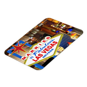 Flexible Marié à Vegas Refridgerator Magnet