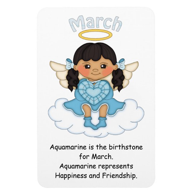 Flexible Mars Ange en pierre de naissance Noir Magnet Premi (Vertical)