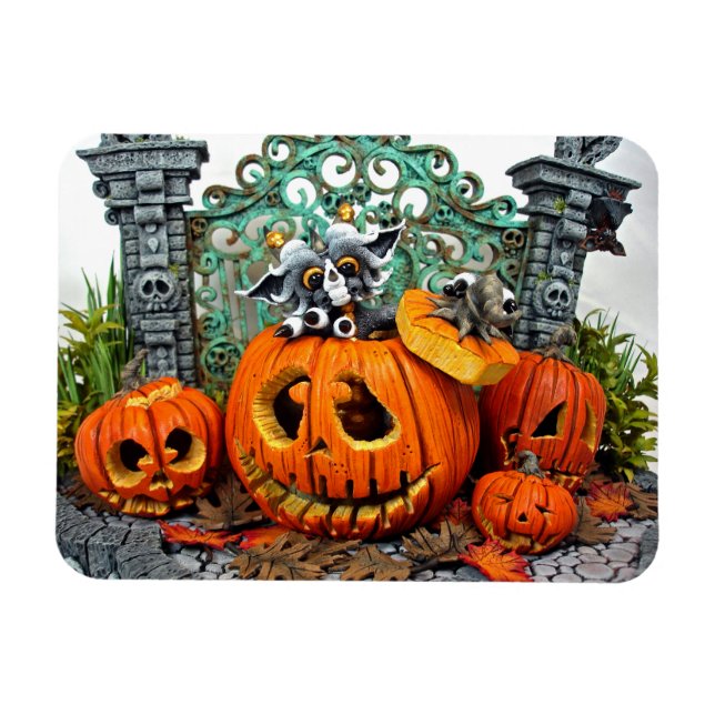 Flexible MD Citrouille Dragon 3" x 4" Magnet photo (Horizontal)