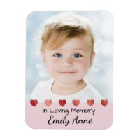 Mémoriam Magnet pour petite fille avec coeur