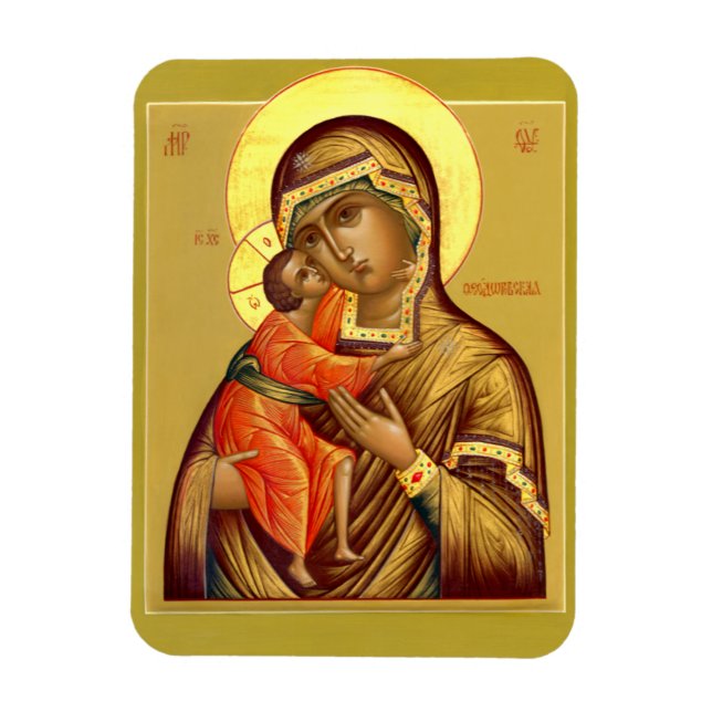 Flexible Mère de Dieu Feodorovskaya—Icon Magnet (Vertical)